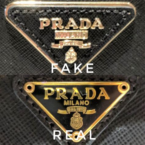 how do you tell real prada from fake|authentic prada logo.